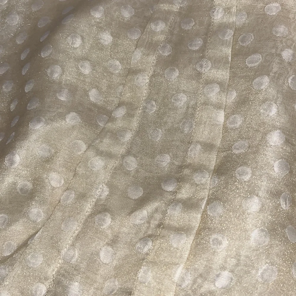 Leon Max Limited Edition Cream Polka Dot with Ruffle Waistline Dress Size 0 EUC - Picture 5 of 6